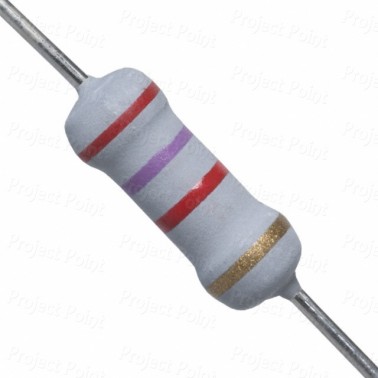 2.7K Ohm 1W Flameproof Metal Oxide Resistor - High Quality (Min Order Quantity 1 pc for this Product)