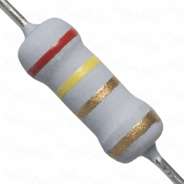 2.4 Ohm 1W Flameproof Metal Oxide Resistor - Medium Quality (Min Order Quantity 1 pc for this Product)