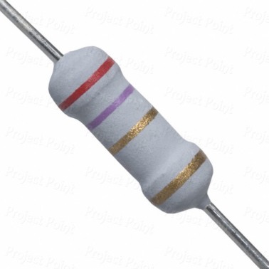 2.7 Ohm 1W Flameproof Metal Oxide Resistor - High Quality (Min Order Quantity 1 pc for this Product)