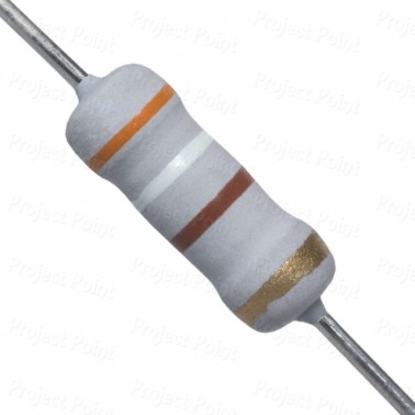 390 Ohm 1W Flameproof Metal Oxide Resistor - Medium Quality (Min Order Quantity 1 pc for this Product)