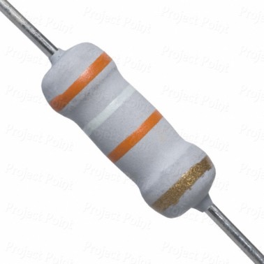 39K Ohm 1W Flameproof Metal Oxide Resistor - Medium Quality (Min Order Quantity 1 pc for this Product)