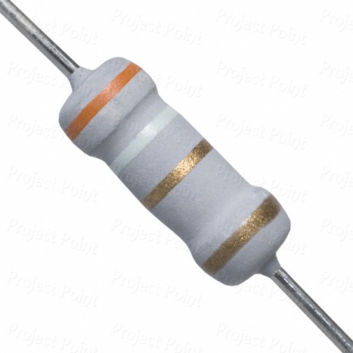 3.9 Ohm 1W Flameproof Metal Oxide Resistor - Medium Quality (Min Order Quantity 1 pc for this Product)