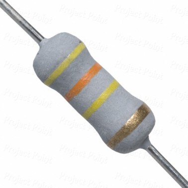 430K Ohm 1W Flameproof Metal Oxide Resistor - Medium Quality (Min Order Quantity 1 pc for this Product)