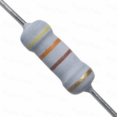 430 Ohm 1W Flameproof Metal Oxide Resistor - Medium Quality (Min Order Quantity 1 pc for this Product)