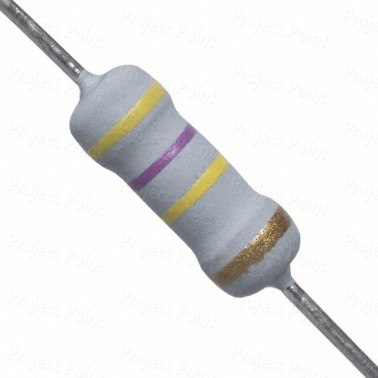 470K Ohm 1W Flameproof Metal Oxide Resistor - Medium Quality (Min Order Quantity 1 pc for this Product)