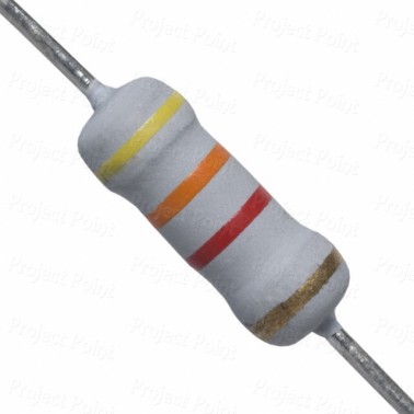 4.3K Ohm 1W Flameproof Metal Oxide Resistor - Medium Quality (Min Order Quantity 1 pc for this Product)