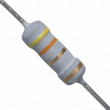 4.3 Ohm 1W Flameproof Metal Oxide Resistor - Medium Quality (Min Order Quantity 1 pc for this Product)