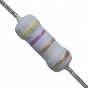 4.7 Ohm 1W Flameproof Metal Oxide Resistor - Medium Quality