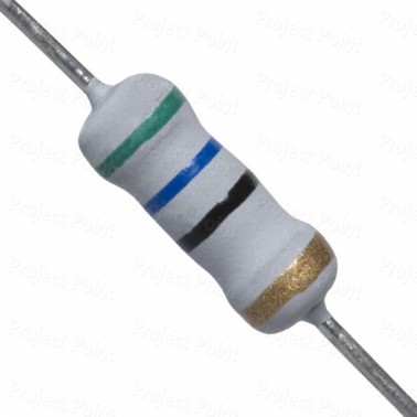 56 Ohm 1W Flameproof Metal Oxide Resistor - Medium Quality (Min Order Quantity 1 pc for this Product)