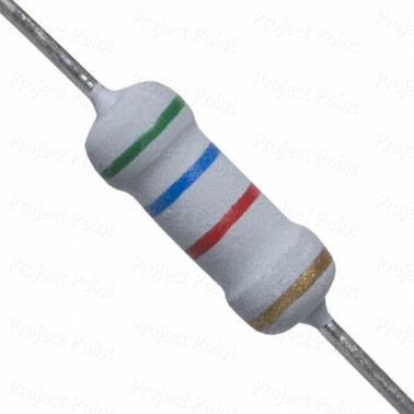 5.6K Ohm 1W Flameproof Metal Oxide Resistor - Medium Quality (Min Order Quantity 1 pc for this Product)