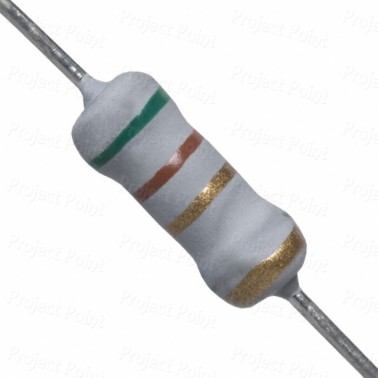 5.1 Ohm 1W Flameproof Metal Oxide Resistor - Medium Quality (Min Order Quantity 1 pc for this Product)