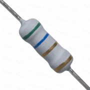 5.6 Ohm 1W Flameproof Metal Oxide Resistor - Medium Quality