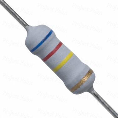 620K Ohm 1W Flameproof Metal Oxide Resistor - Medium Quality (Min Order Quantity 1 pc for this Product)