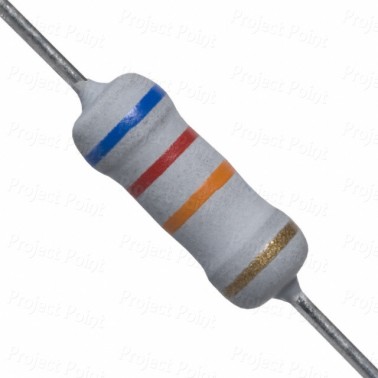 62K Ohm 1W Flameproof Metal Oxide Resistor - Medium Quality (Min Order Quantity 1 pc for this Product)