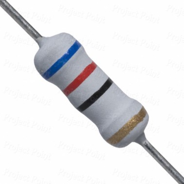 62 Ohm 1W Flameproof Metal Oxide Resistor - Medium Quality (Min Order Quantity 1 pc for this Product)