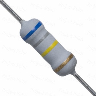 680K Ohm 1W Flameproof Metal Oxide Resistor - Medium Quality (Min Order Quantity 1 pc for this Product)