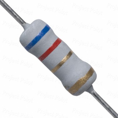 6.2 Ohm 1W Flameproof Metal Oxide Resistor - Medium Quality (Min Order Quantity 1 pc for this Product)