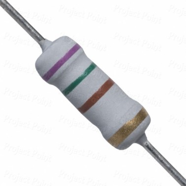 750 Ohm 1W Flameproof Metal Oxide Resistor - Medium Quality (Min Order Quantity 1 pc for this Product)