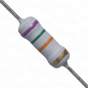 75K Ohm 1W Flameproof Metal Oxide Resistor - Medium Quality