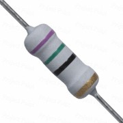 75 Ohm 1W Flameproof Metal Oxide Resistor - Medium Quality