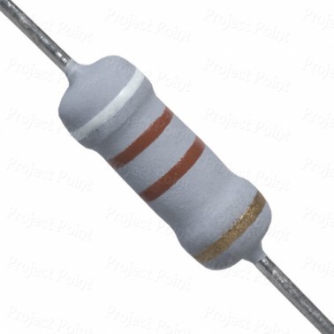 910 Ohm 1W Flameproof Metal Oxide Resistor - Medium Quality (Min Order Quantity 1 pc for this Product)