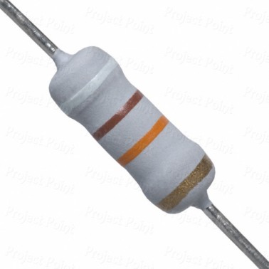 91K Ohm 1W Flameproof Metal Oxide Resistor - Medium Quality (Min Order Quantity 1 pc for this Product)