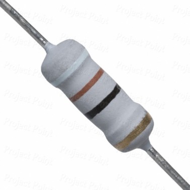 91 Ohm 1W Flameproof Metal Oxide Resistor - Medium Quality (Min Order Quantity 1 pc for this Product)