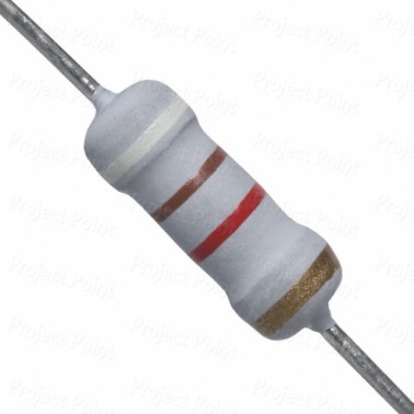 9.1K Ohm 1W Flameproof Metal Oxide Resistor - Medium Quality (Min Order Quantity 1 pc for this Product)