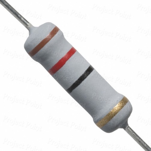 12 Ohm 2W Flameproof Metal Oxide Resistor - Medium Quality (Min Order Quantity 1 pc for this Product)