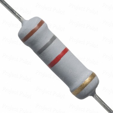 1.8K Ohm 2W Flameproof Metal Oxide Resistor - Medium Quality (Min Order Quantity 1 pc for this Product)