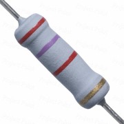 2.7K Ohm 2W Flameproof Metal Oxide Resistor - Medium Quality