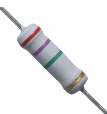 2.7M Ohm 2W Flameproof Metal Oxide Resistor - Medium Quality (Min Order Quantity 1 pc for this Product)