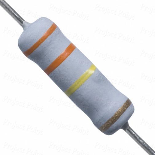 330K Ohm 2W Flameproof Metal Oxide Resistor - Medium Quality (Min Order Quantity 1 pc for this Product)