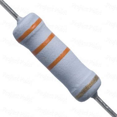 33K Ohm 2W Flameproof Metal Oxide Resistor - Medium Quality (Min Order Quantity 1 pc for this Product)