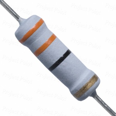 33 Ohm 2W Flameproof Metal Oxide Resistor - Medium Quality (Min Order Quantity 1 pc for this Product)