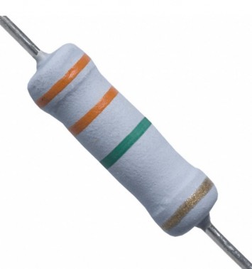 3.3M Ohm 2W Flameproof Metal Oxide Resistor - Medium Quality (Min Order Quantity 1 pc for this Product)