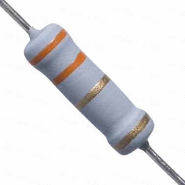 3.3 Ohm 2W Flameproof Metal Oxide Resistor - Medium Quality (Min Order Quantity 1 pc for this Product)