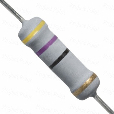 47 Ohm 2W Flameproof Metal Oxide Resistor - Medium Quality (Min Order Quantity 1 pc for this Product)