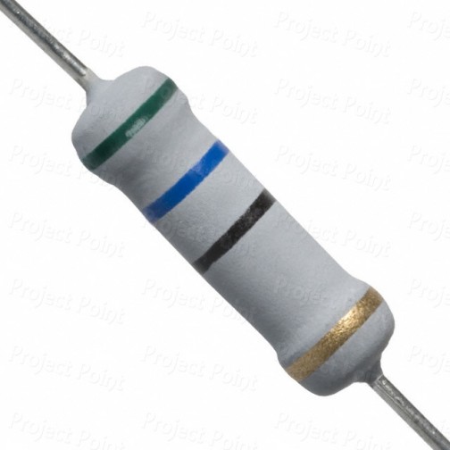 56 Ohm 2W Flameproof Metal Oxide Resistor - Medium Quality (Min Order Quantity 1 pc for this Product)