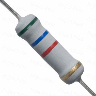 5.6K Ohm 2W Flameproof Metal Oxide Resistor - Medium Quality (Min Order Quantity 1 pc for this Product)