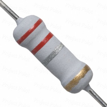 0.22 Ohm 1W Flameproof Metal Oxide Resistor - Medium Quality (Min Order Quantity 1 pc for this Product)