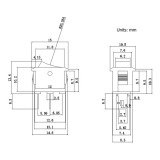 3A SPST Rocker Switch Dimensions