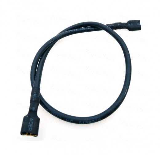 Battery Jumper Cable - Female Spade to Spade Terminals - 24A 25cm Black (Min Order Quantity 1 pc for this Product)