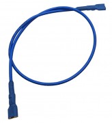 Battery Jumper Cable - Female Spade to Spade Terminals - 18A 100cm Blue