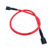 Battery Jumper Cable - Female Spade to Spade Terminals - 13A 60cm Red