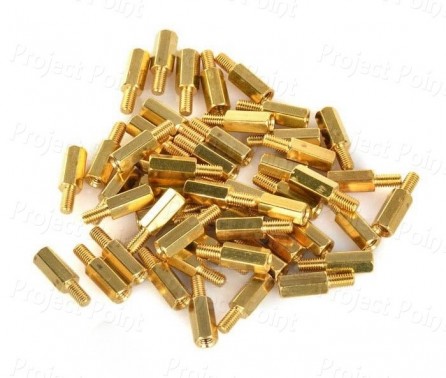 10mm M3 Brass Male-Female Standoff with Nut & Screw - Medium Quality (Min Order Quantity 1 pc for this Product)