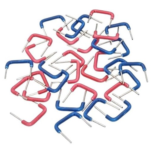 Solderless Breadboard Jumper Wires 0.4 Inch - 30pcs Red+Blue (Min Order Quantity 1 pac for this Product)