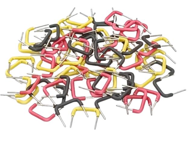 Solderless Breadboard Jumper Wires 0.4 Inch - 75pcs Black+Red+Yellow (Min Order Quantity 1 pac for this Product)