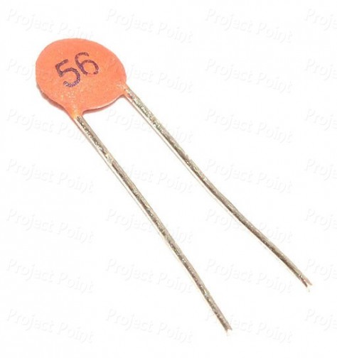 56pF - 0.056nF 50V Ceramic Disc Capacitor (Min Order Quantity 1 pc for this Product)