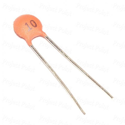 10pF 50V Ceramic Disc Capacitor (Min Order Quantity 1 pc for this Product)